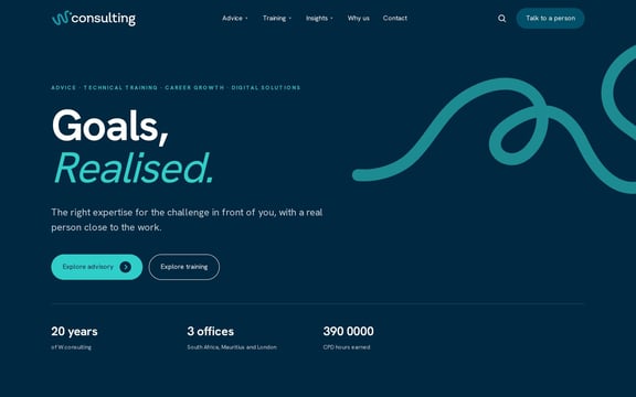 W.consulting homepage built by Muloo on HubSpot Content Hub